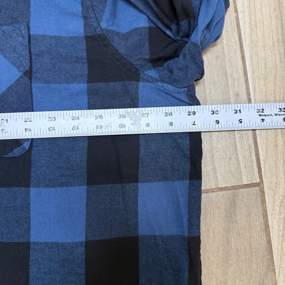 Magellan Outdoors Canyon Creek Flannel Shirt 3XL Blue Black Buffalo Plaid NWT‎ - Picture 5 of 11